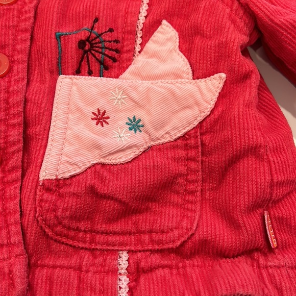 OILILY Corduroy Red Orange and Pink Button Down Blazer Jacket Coat Size 18 M - Picture 5 of 11